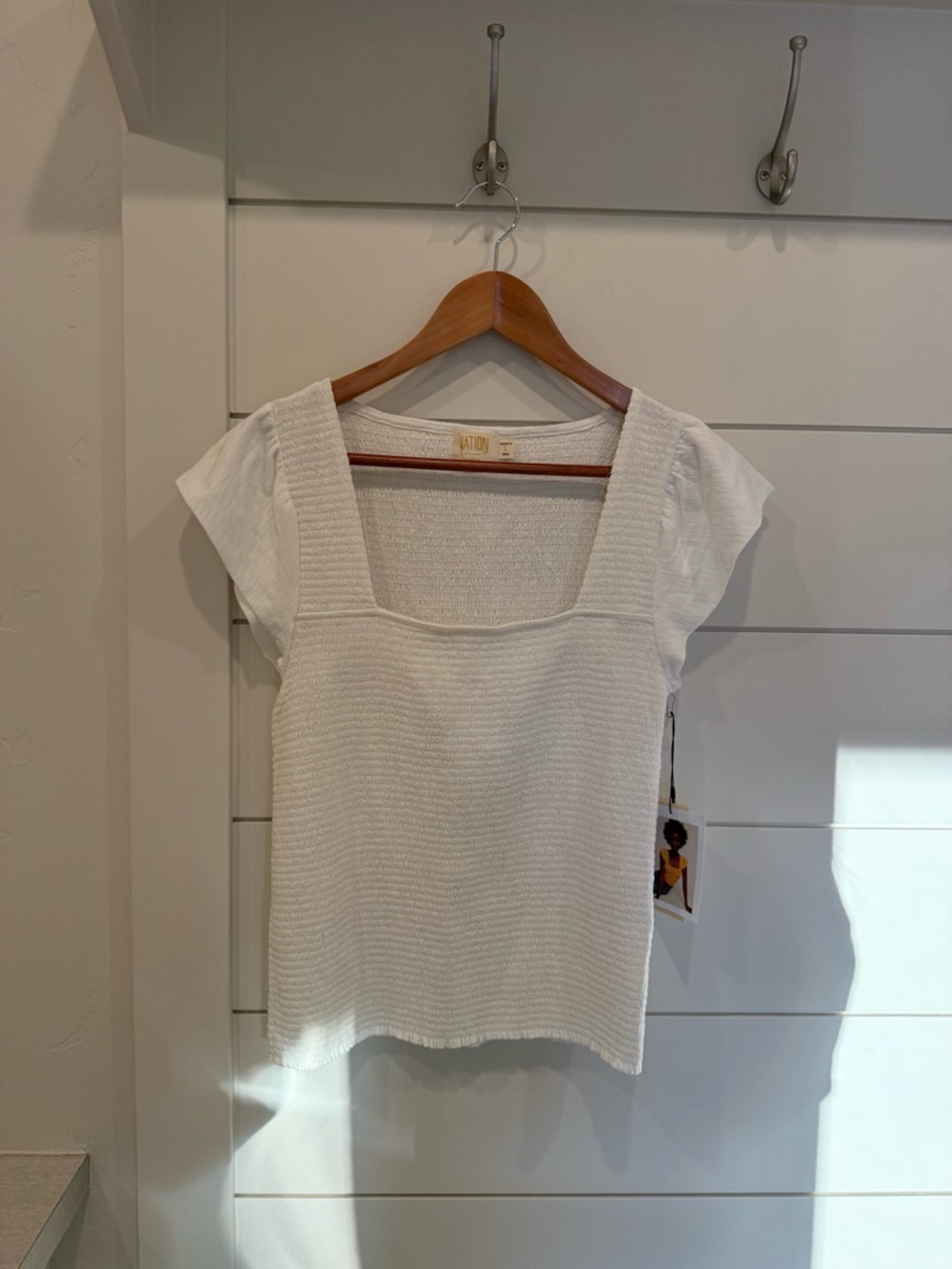 NWT Nation LTD - Alicia Smocked Ruffle Tank Large